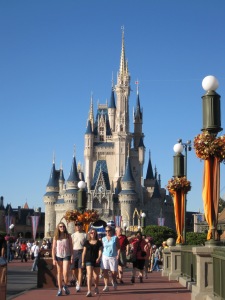 A picture of Cinderella's Castle in Disneyland.