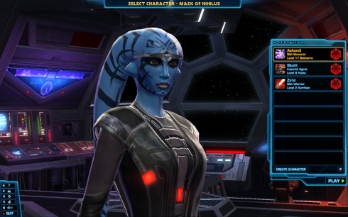 Star Wars Mask of Nihilus Character Loading Screen with Ashandi